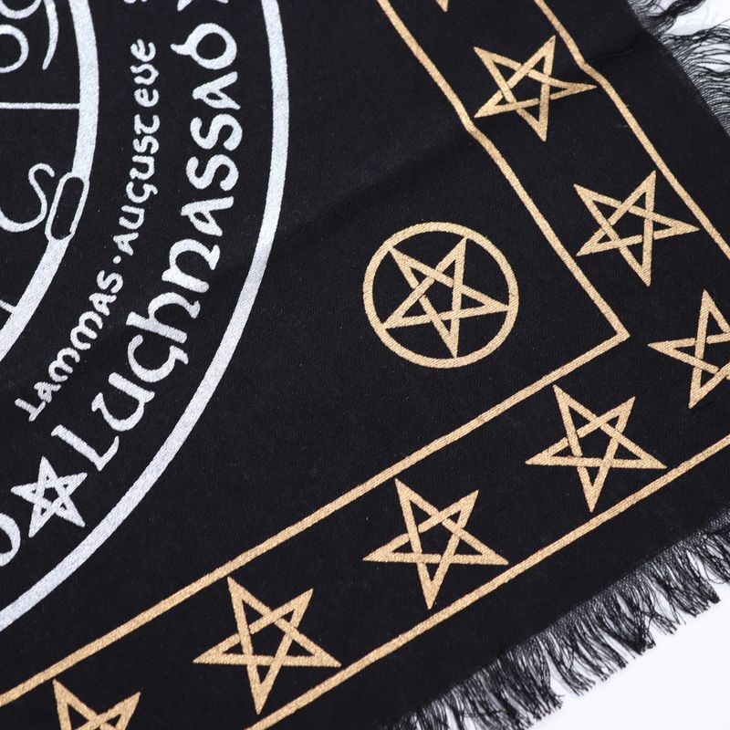 Esoteric Fringed Altar Cloth - Life Death Rebirth