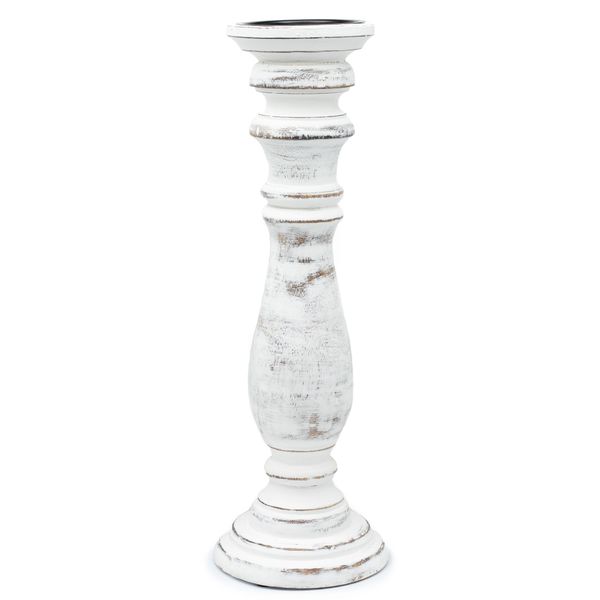 Classic Candle Stand - Whitewash - Large