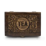 Mango Carved Tea Box - (6 compartments)
