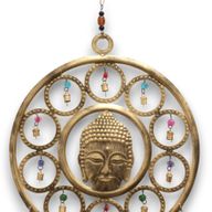 Indian Chimes - Lrg Buddha  Face 15 Bell Chimes