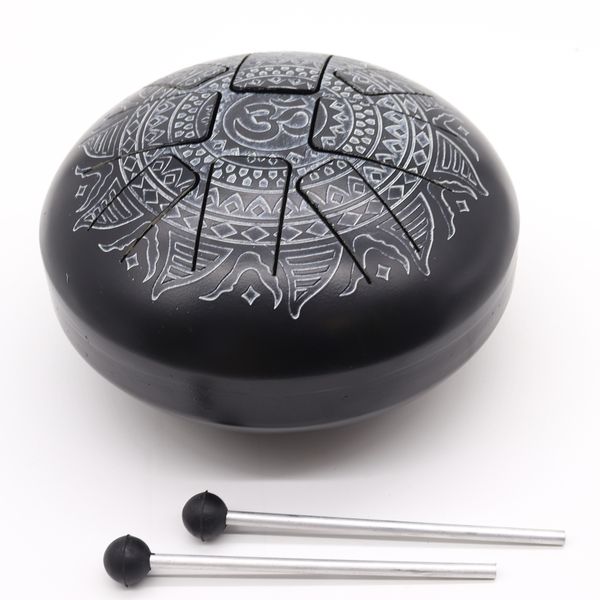 Happy Drum Om Mandala Engraved- 22x15cm