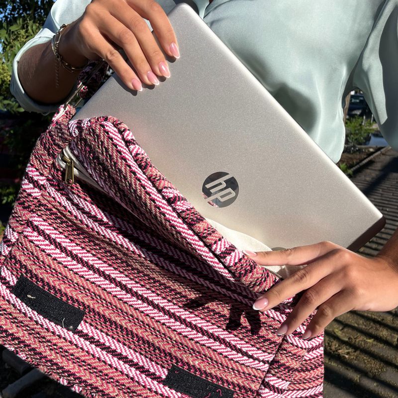 Soft Banjar Laptop Bag - Soft Pink