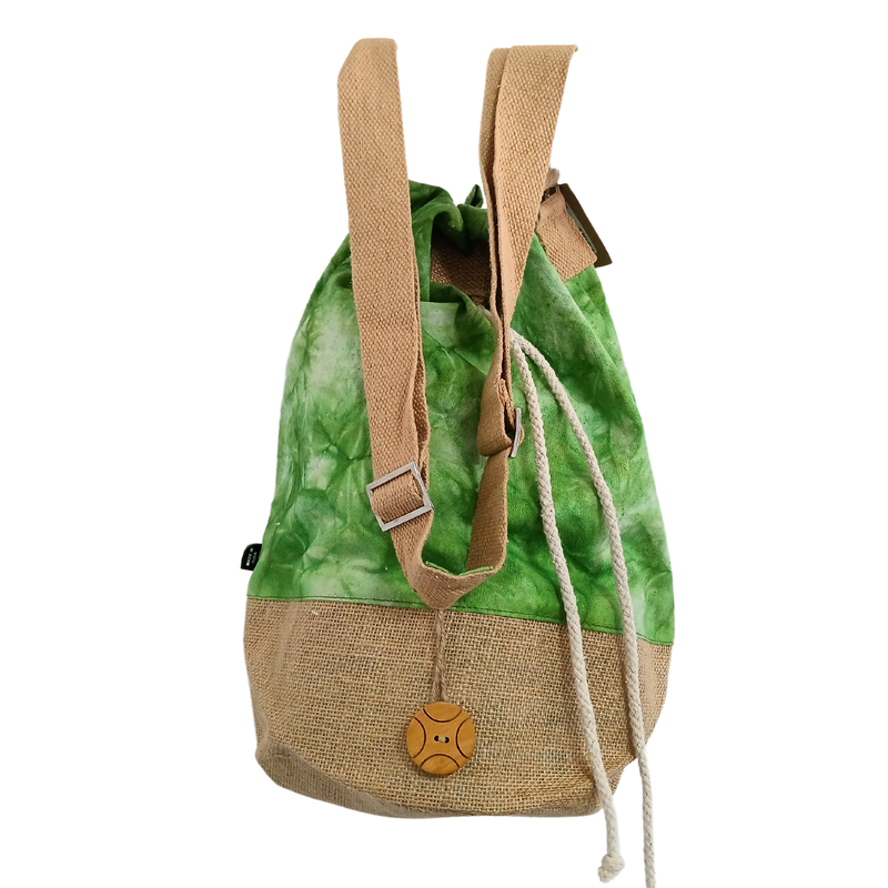 All Natural Backpack - Green Stonewash - Tree of Life