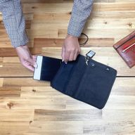 Stonewash Tablet Pouch - Charcoal