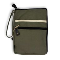 Canvas Travel Laptop Pouch - Olive