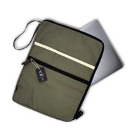 Canvas Large Laptop Pouch - Olive