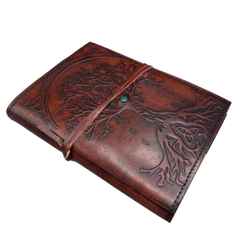 Small Tree of Life Leather Journal – 18x13x2cm