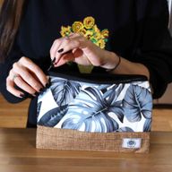 Large Luxury Tropical Pouches - (assorted designs) - 26x17cm