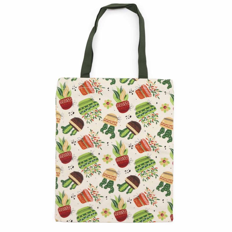 Classic Tote Zipper Bag (Caktus Motiff) 40x34cm
