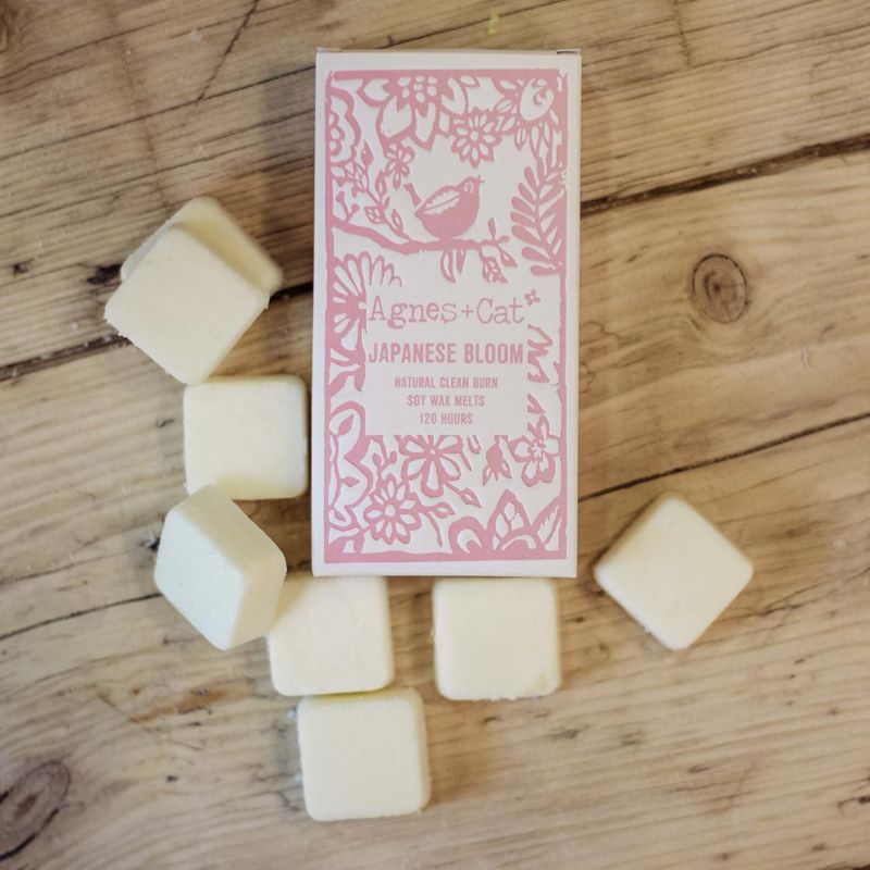 Agnes + Cat Box of 8 Wax Melts - Japanese Bloom