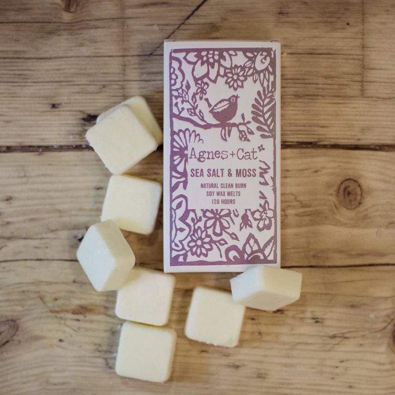 Agnes + Cat Box of 8 Wax Melts - Seasalt + Moss