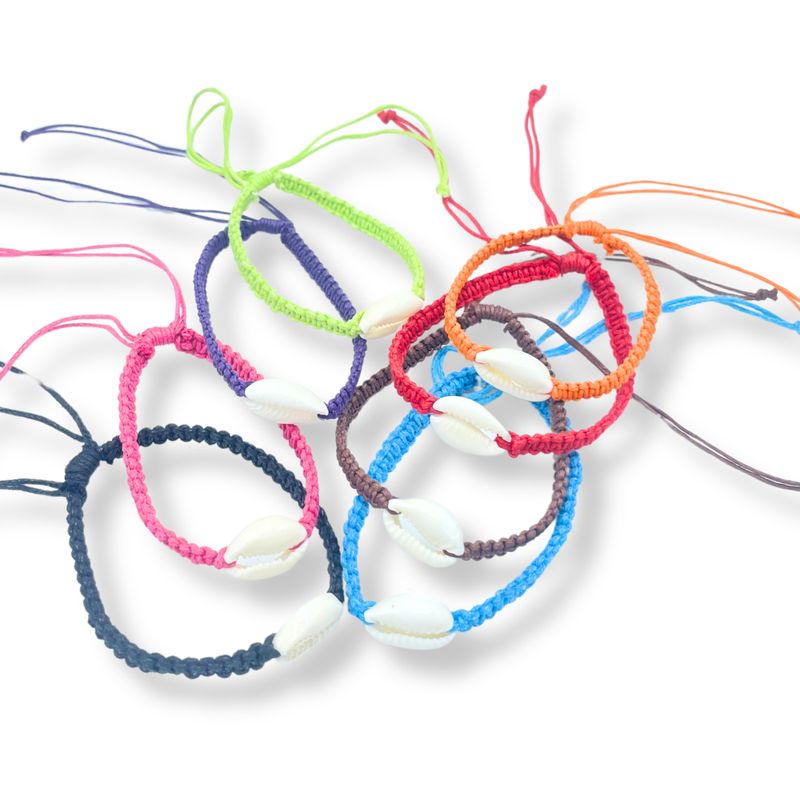 Handmade Friendship Bracelets - Cowrie Chums Shell (asst)