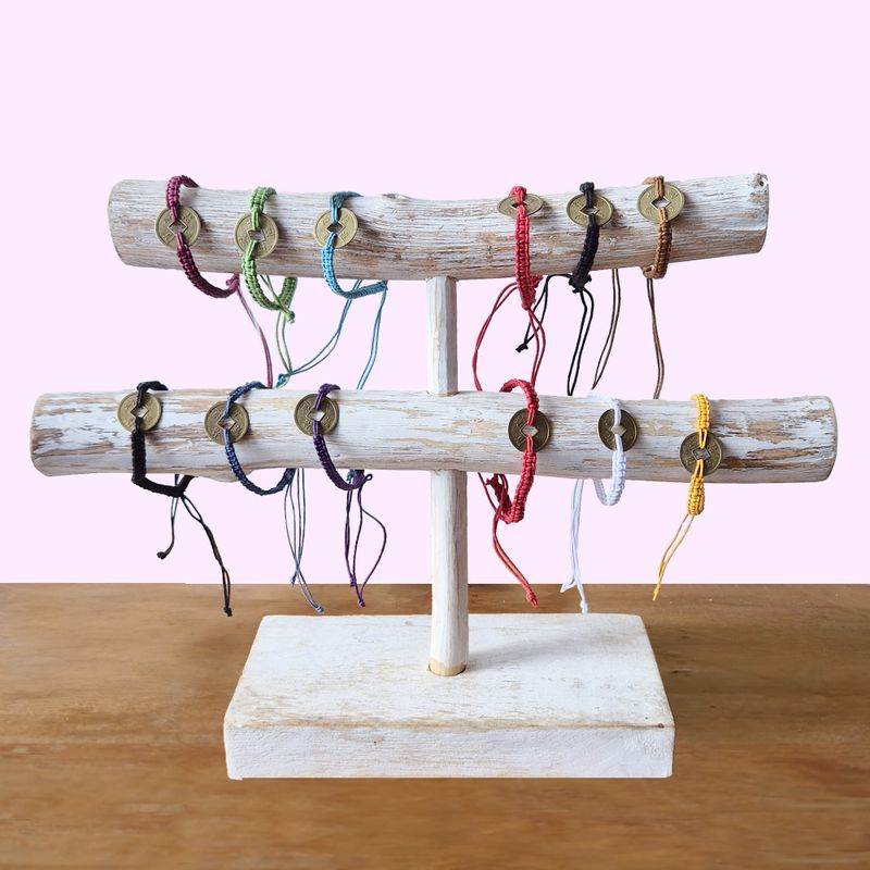 Handmade Friendship Bracelets - Lucky Friends Feng Shui Coin (asst)