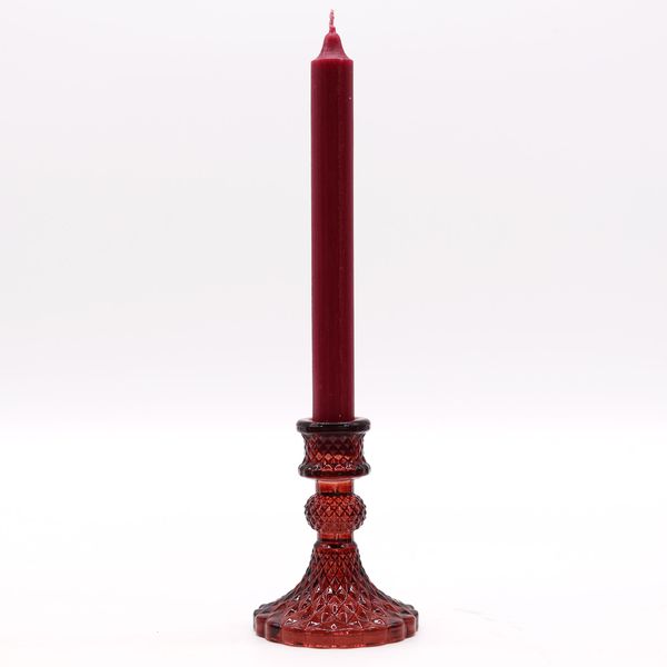 Vintage Dinner Candle Holder - Vampire Red