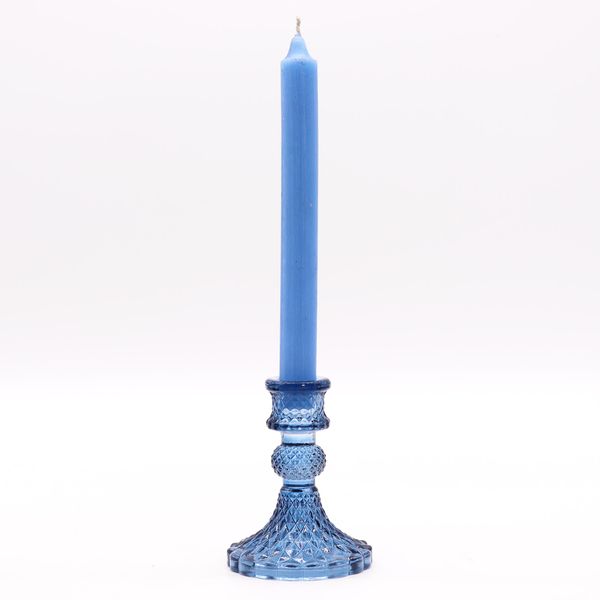 Vintage Dinner Candle Holder - Royal Blue
