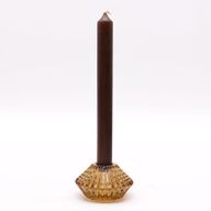 Flower Flip Dinner Candle / Tealight Holder - Antique Amber
