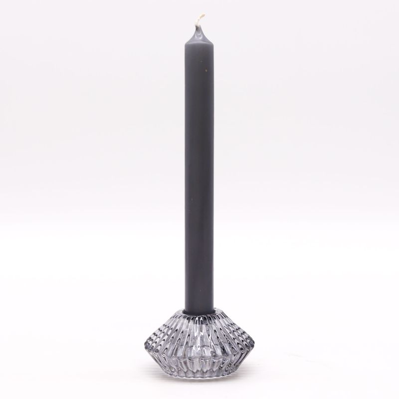 Flower Flip Dinner Candle / Tealight Holder - Midnight Grey
