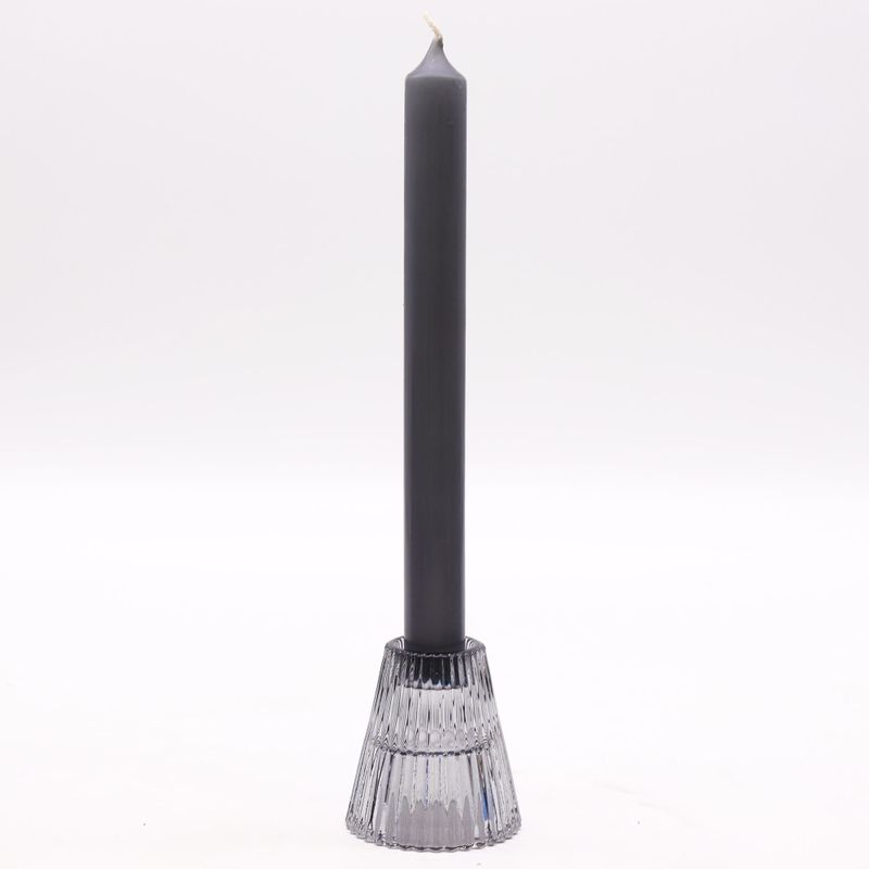 Flip Dinner Candle / Tealight Holder - Midnight Grey