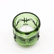 Buddha Faces Candle Jar - Garden Jade