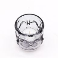 Buddha Faces Candle Jar - Midnight Grey
