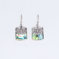Shell & Silver Earrings - Dragonfly - Abalone