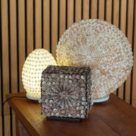 Boho Sea Shell Lamp - Cut Art Shell Oval - 15cm