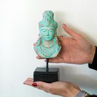 Lucky Java Princess on Stand - Green Copper