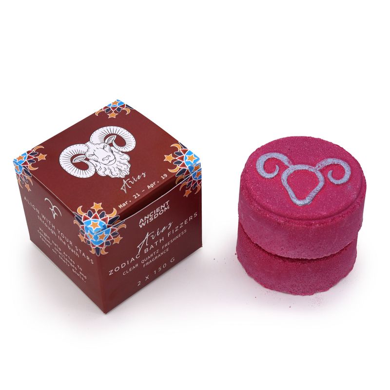 Set of Zodiac Bath Fizzers with Horoscope - Aries