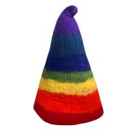 Felted Sauna Wizard Hat - Rainbow