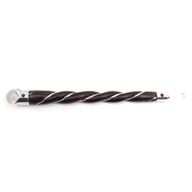 Twisted Wood and Rock Quartz Wand