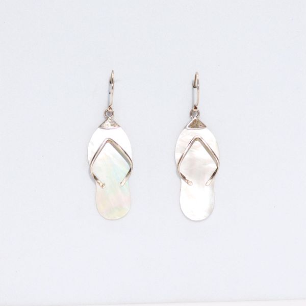 Shell & Silver Earrings - Flip-flops- MOP
