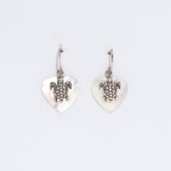 Shell & Silver Earrings - Sea Turtle - MOP