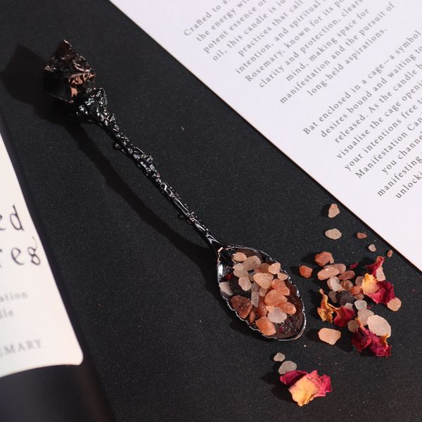 Set of 7 Ancient Witch Gemstone Spoons