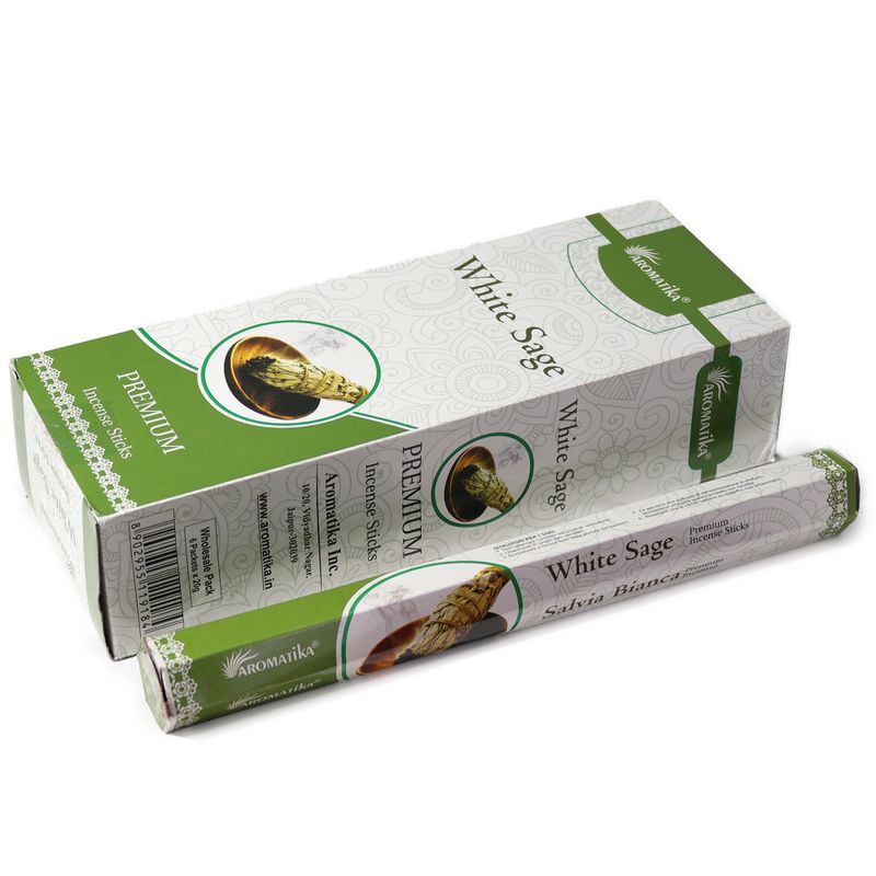 Aromatika Charcoal Free Hex Incense - White Sage