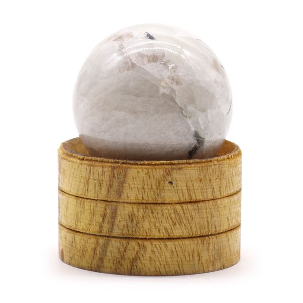 Gemstone Sphere 40mm - Indian Moonstone with Stand