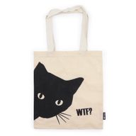 Iconic Basic Tote Bag - Black Cat - Natural 4oz