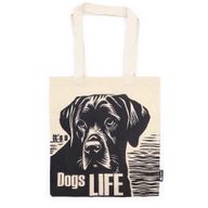 Iconic Basic Tote Bag - Dog's Life - Natural 4oz