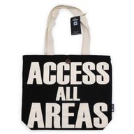 Iconic Classic Tote Bag - ACCESS ALL AREAS - Black Natural 10oz