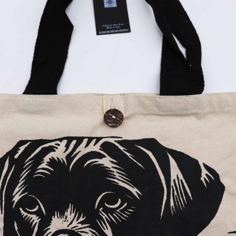 Iconic Classic Tote Bag - It's a Dogs Life - White 10oz