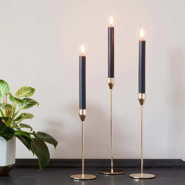 Pack Of 5 - Solid Colour Dinner Candles