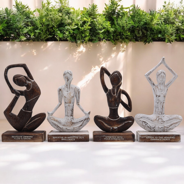 Wooden Yoga Lady