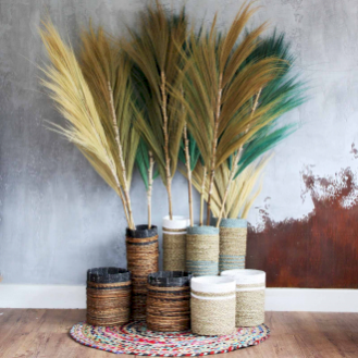 Seagrass Vase & Bins Set