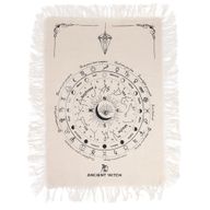 Ancient Witch Pendulum Divination Cloth - All Seeing Eye - Natural & Black