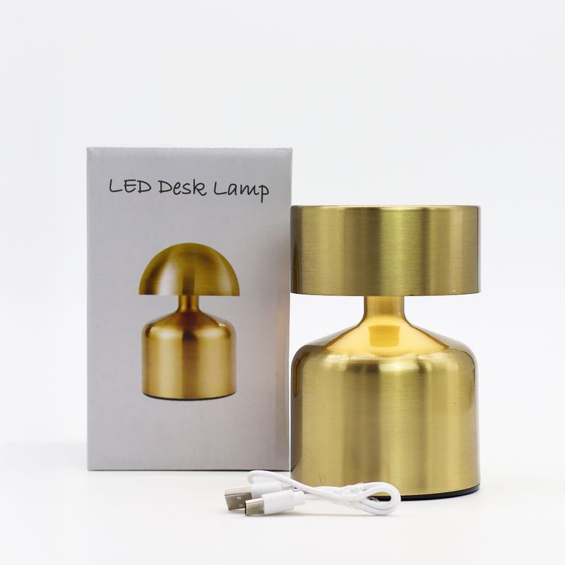Touch Lamp - Flat Mushroom Bronze- USB (C) - Rechargable (400 Watt)