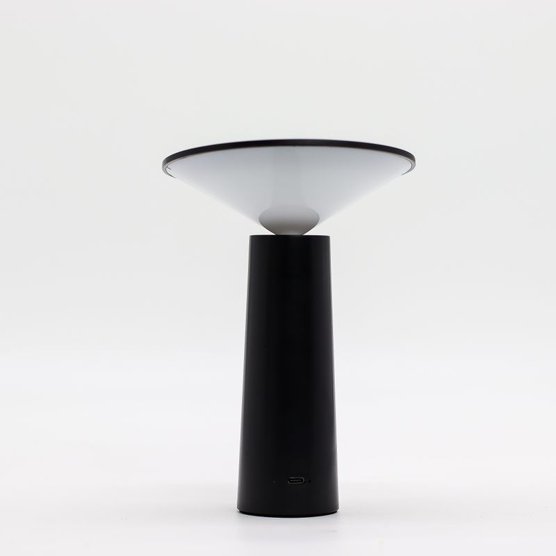 Touch Lamp - Black Mushroom- adjustable - pattern light USB (C) - Rechargable (2000 Watt)