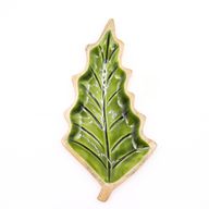 Lost in the Forrest - Enamel Leaf Wooden Bowl - 33x17cm