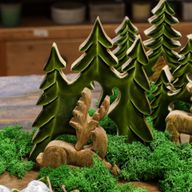 Lost in the Forrest - Stag in the Forrest 3D Wooden Decoration - 23x20cm
