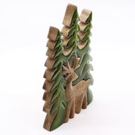 Lost in the Forrest - Stag in the Forrest 3D Wooden Decoration - 25x15cm