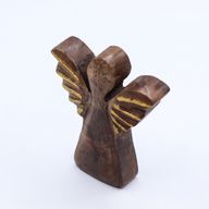 Small Mango Wood Angel - Gold Decor