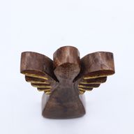 Small Mango Wood Angel - Gold Decor